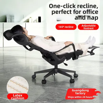 Ergonomic Mesh Office Chair Reclining With Footrest Lumbar Support