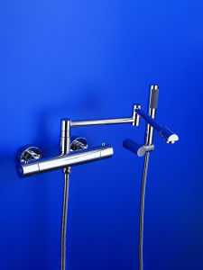 Full Copper Temperature Constant Shower Head Bath Tub Spray Set Mixing Valve down out Long Fold Home Bathroom Faucet Set