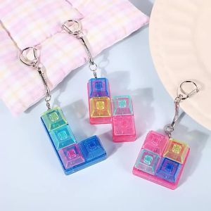 Keyboard Fidget Keychain Decompression Button Finger Clicker Toys for Anxiety Relief & Finger Exercise