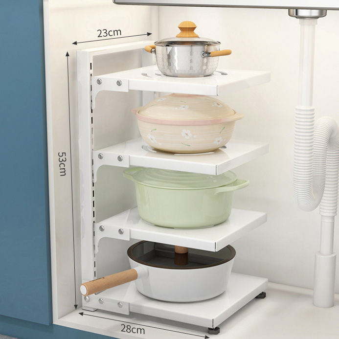 Specool® Adjustable Pot Rack Pot Organiser Under Sink Rack Kitchen