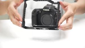 FOTGA อลูมิเนียม DSLR กล้องกรงชุดสนับสนุนสำหรับ Canon EOS 90D 80D 70D