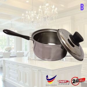Periuk Maggi/ Periuk Serbaguna/ Periuk Tahan Karat/ Maggi Pot/ Ramen Pot/ Stainless Steel Sauce Pot Noddle