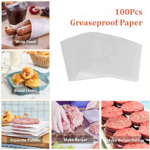 100Pcs Greaseproof Paper Sanwich Food Wrapper Liner Paper for Burgers Nachos Wings Fries Pizza Cake Baking Accessories