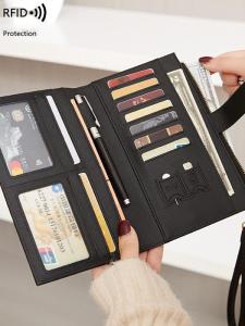 MLZH | RFID Protection Passport Wallet Multifunctional Long Lady Card Bag