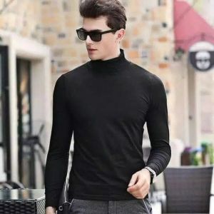 Baju Kaos Manset Baselayer Hitam Polos Leher Panjang Dan Lengan Panjang Pria Wanita Olahraga Running - SikJaya