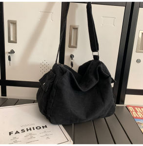 Mens Denim Canvas Bag: Casual Crossbody Shoulder Bag with Large Capacity for Youths Polyester Lining 13-inch Laptop Compatible