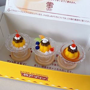 Mô Hình Đồ Chơi Thực Tế Mô Phỏng Nhật Bản Thời Kỳ Showa Kem Dâu Tây Trái Cây Pudding Cốc BJD Scenе Đồ Chơi Nhà Bếp Nhà Hàng