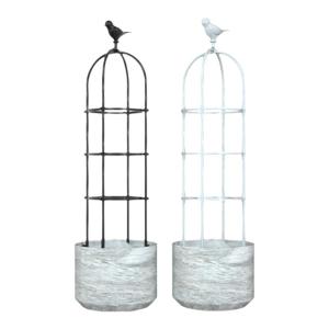 Outdoor Iron Art Rose Plant Climbing Frame Lotus Pot Support Garden Greenery Vine Staircase Decorative Flower Bed Frame