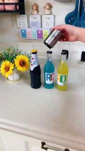 One-Touch Push Down Bottle Opener Stainless Steel Magnetic Cap Holder for Beer Bottles