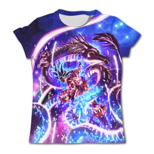 Mens Short sleeved Cartoon 7 Dragon Ball Z T-shirt Childrens Top T-shirt Childrens Clothing Summer Short sleeved