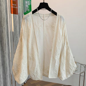AIYITI | Embroidered Sun-Protective Shirt Jacket Loose Plus Size