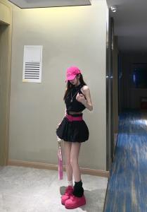 Korean Style Sweet Short Skirt Summer Cute School Uniform Princess Fluffy Skirt Pleated Versatile Half-length Slimming Lantern Skirt for Women