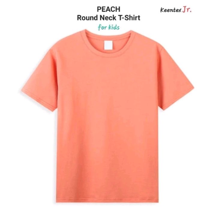 Apricot / Peach T-Shirt Roundneck for KIDS to Adult - KEENTEX