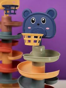 Đồ chơi cầu trượt 5 tầng 7 tầng thả bóng theo hình vòng tròn tạo cho bé cảm giác thích thú kích thích giác quan