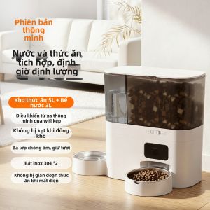 HELLOLEIBOO | Máy Cho Thức Ăn và Nước Tự Động cho Thú Cưng có Camera