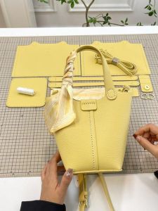 DIY Bucket Bag Hand-Woven Bag Homemade Hand Sewing Material Bag Crossbody Bag Gifts for Girlfriend Group Activity Style