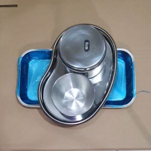 -Khay inox chữ nhật 23x12cm hũ bông inox dùng cho spa thẩm mĩ