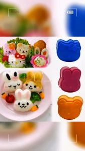 Cetakan Nasi Bola & Bento 3 In 1: Rice Mold Cetakan Nasi Dengan 3 Motif Lucu