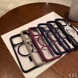 Premium Magsafe Magnetic Phone Case Anti Pecah Crystal Case Casing Clear Magnet Iphone 11 12 13 14 15 Pro Max Promax