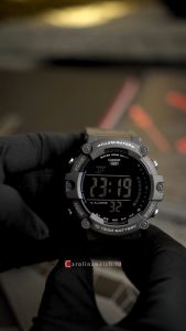 Jam Tangan Pria Casio General AE-1500WH-8B Quartz Watch Black Digital Dial Grey Resin Band