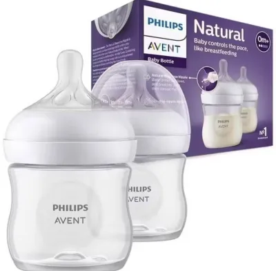 Avent SCF690/23 Bottle Natural Twin 125ml 2pcs - Botol Dot Susu Bayi / 2pcs