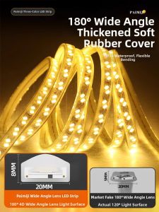 PAIMIJI | 3-Color LED Light Strip 220v Waterproof Self-Adhesive