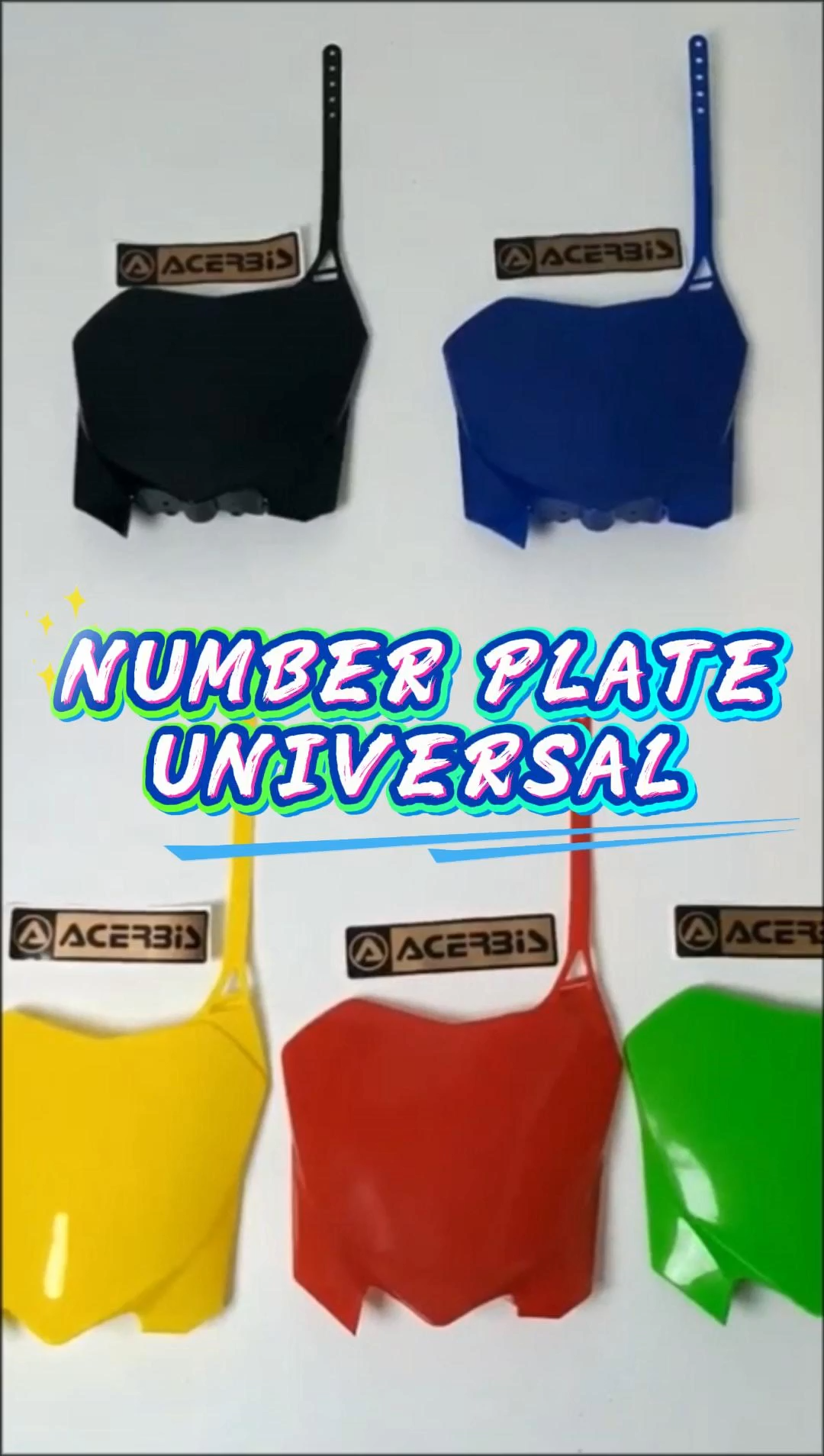 MOTORCYCLE RACING NUMBER PLATE UNIVERSAL MOTORCYCLE ACCESSORIES