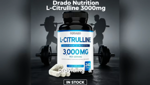 Dorado Nutrition L-Citrulline 3000mg Capsules Supports Workout Endurance & Muscle Recovery 240ct
