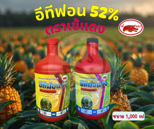 อีทีฟอน 52% เข้แดง เร่งออกดอก ฮอร์โมนเร่งน้ำยางพารา ยาหยอดสับปะรด มะม่วง กล้วย ใช้เร่งการน้ำยางพาราได้
