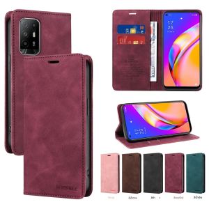 เคสกระเป๋าหนังป้องกัน RFID สำหรับ OPPO A6 A5 A3X A3 A60 A38 A78 A58 A1 A57 2022 A17 A74 A94 A54 A15 A7 A9 2020 Pro 4G 5G