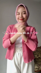 Cardigan Crop Top Wanita Lengan Panjang Bahan waffle Knit Premium