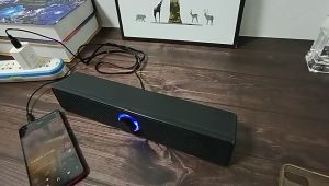 Loa thanh máy tính có núm âm lượng USB âm thanh siêu trầm blaster soundbar