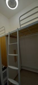 Loft bed with cabinet customize for helper room singapore/bomb shelter/store room/unity/smaller room