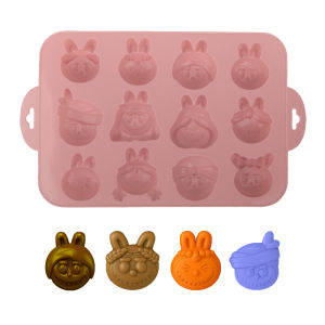 Biscuit Mold 12 Cell Creative Rabbit Design Candy Chocolate Mould Dessert Tools Silicone Cake Mold Kitchen Pastry Bakeware