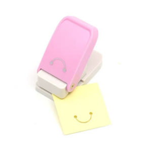 Keychain Embossing Machine Smiley Face Design Hole Puncher Office Paper Card Cutter DIY Craft Punch