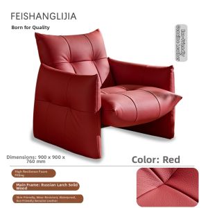 FEISHANGLIJIA | Vintage Luxury Genuine Leather Armchair
