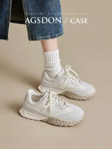 Casual Sporty Womens Shoes Thick Bottomed Cross Buckle Fashionable Commuter Footwear Autumn Winter New Arrival Agsdon