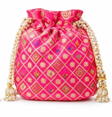 Potli Indian Traditional Hand Bag String Bag Ready Stock
