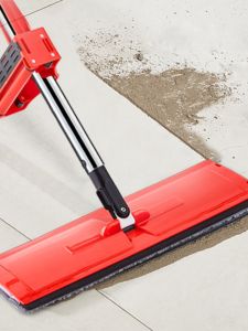 Hand Wash Free Dust Cleaning Flat Mop Household Essential Tile Floor Cleaning Tool Dry Wet Use Mop Head Stainless Steel Rod