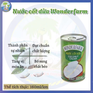 [Combo 4 lon x 160ml] Nước Cốt Dừa Wonderfarm Vị Béo Thơm Sánh MỊn