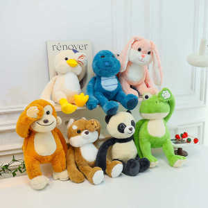 New Arrival Cute Eyes Covering Stuffed Toy Ragdoll Bunny Doll Child Comforter Toy Panda Gift Female