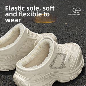 JIFANPAUL | Waterproof Fur-Lined Half Slippers