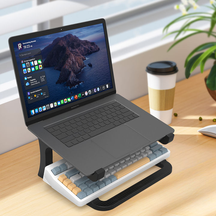 Desktop Lift Ergonomic laptop stand with keyboard stand - portable desktop lift ...