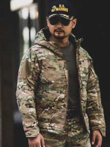 M65 Tactical Cotton Jacket Mens Outdoor Camouflage Polar Cold Resistant Windproof Wearable Winter Warm Coat Male Model