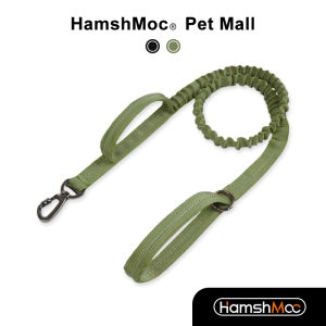 HamshMoc Strong Dog Leash Reflective Pet Lead Rope Stretchy Anti-Pull With Easy Control Handle For Small Medium Large Dogs Walking Outdoor