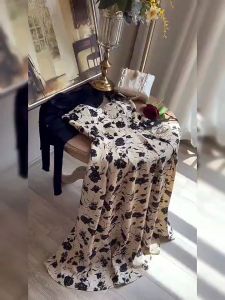summer french vintage floral beach midi dress for women korean sleeveless dress formal plus size 2xl