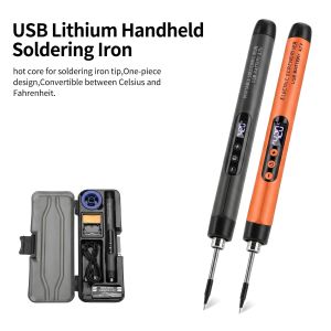 USB Soldering Iron Digital Electric Soldering Iron Kit Cordless Adjustable Temperature 260-420℃ Smart Welding Solder Tool Type C