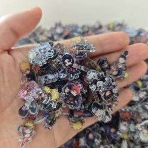 Bandai | 50pcs/set Naruto Anime Resin Accessories Cute Image Laminating Acrylic Cream Glue Phone Case Refrigerator DIY Gift Patch