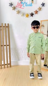 Lily And Clark Celana Panjang Cargo Basic Anak Laki-Laki Warna Cream CA01