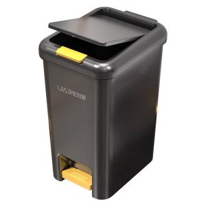 ถังขยะแบบกดเท้าความจุขนาดใหญ่ 15 ลิตร สำหรับใช้ในบ้าน ห้องน้ำ ห้องนั่งเล่น ห้องนอน ถังขยะแบบปิดมีฝาครอบ ถังขยะสำหรับใช้ในบ้าน